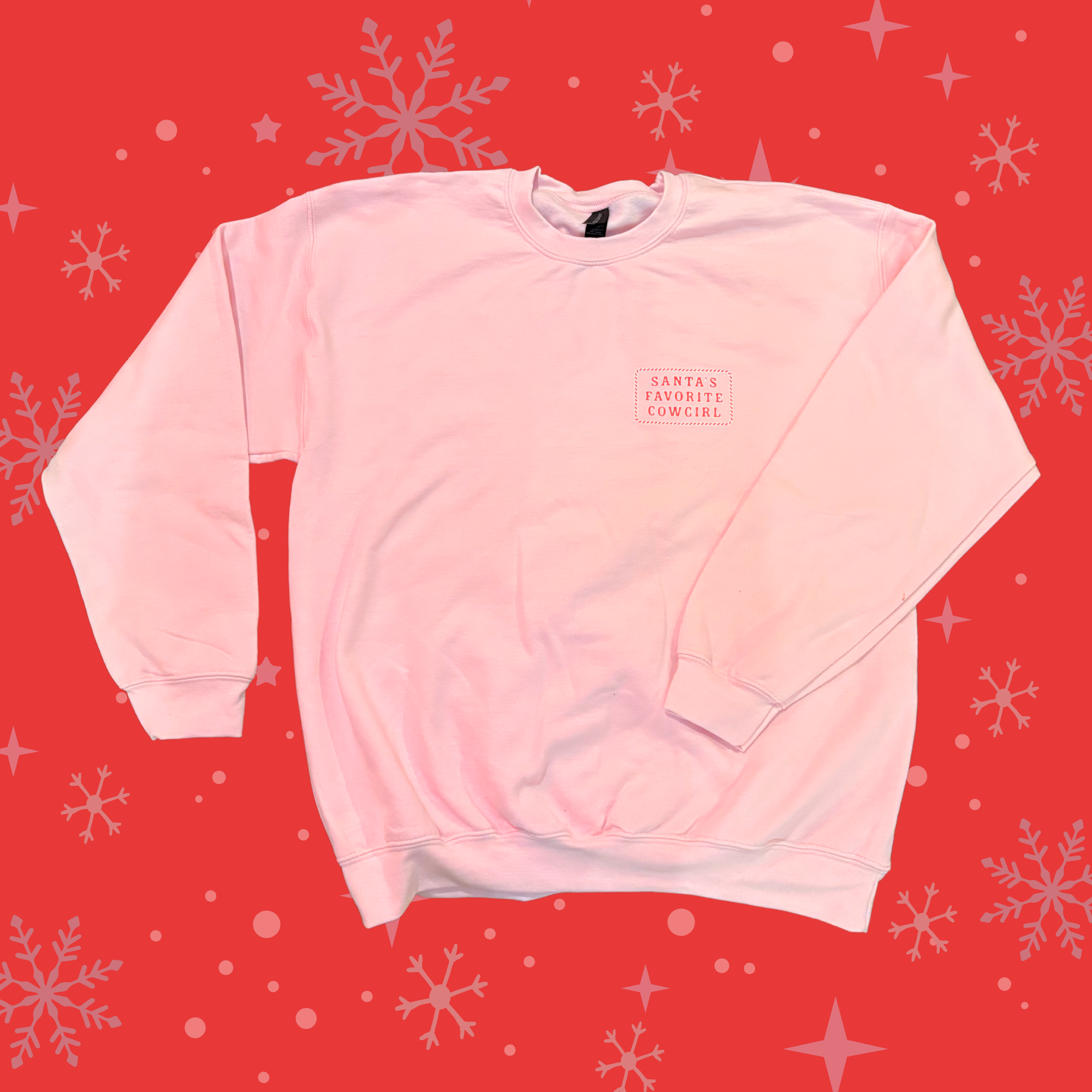 Santa's Favorite Cowgirl Holiday Crewneck